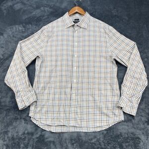 Jos A Bank Reserve Tailored Fit Men L  Cotton Button Down Dress Shirt